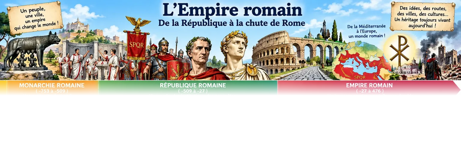 Aperçu partiel de l’Empire romain, estompé avant les repères